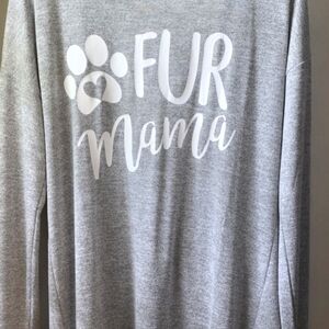 Simply Southern Gray 'Fur Mama' Long Sleeve Tee
